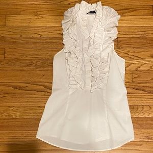 Playful white cotton blouse